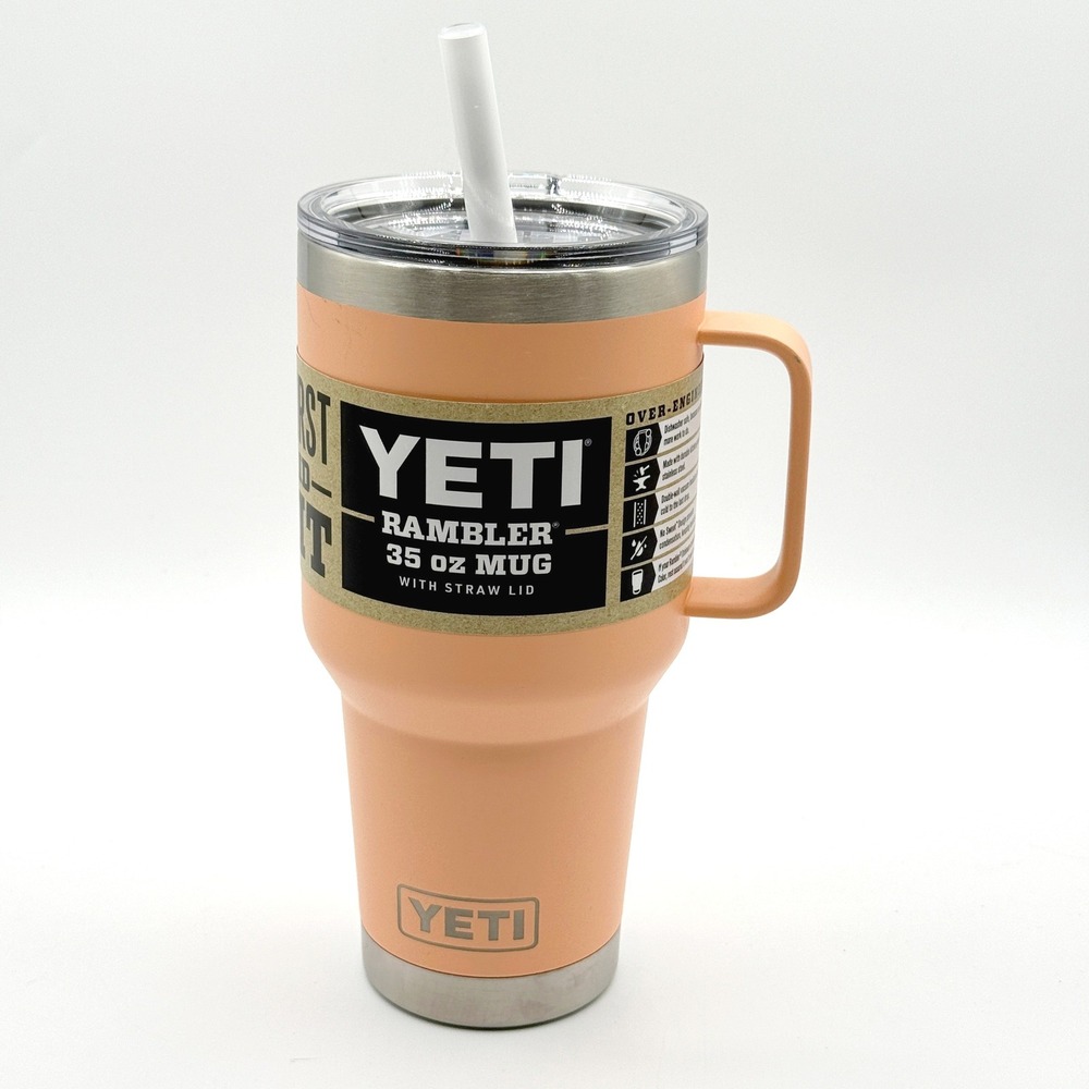 YETI 35 oz Rambler Straw Mug - Lowcountry Peach - NEW with Tags